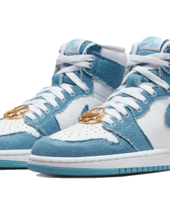 Alternative view of air jodan 1 Retro High OG Denim White