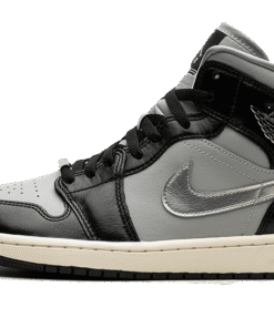 air jodan 1 Mid SE Black Metallic Silver