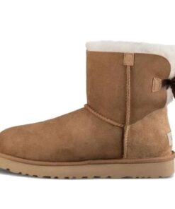 (WMNS) Australia Mini Bailey Bow II Chestnut Boots 1016501-CHE