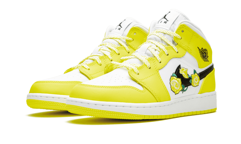 air jodan 1 Mid Dynamic Yellow Floral - Image 2