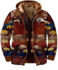 Animals Print Fashion Men's Hooded Coat