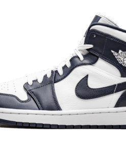 air jodan 1 Mid White Metallic Gold Obsidian