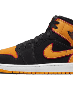 air jodan 1 Mid Fat Tongue Black Orange