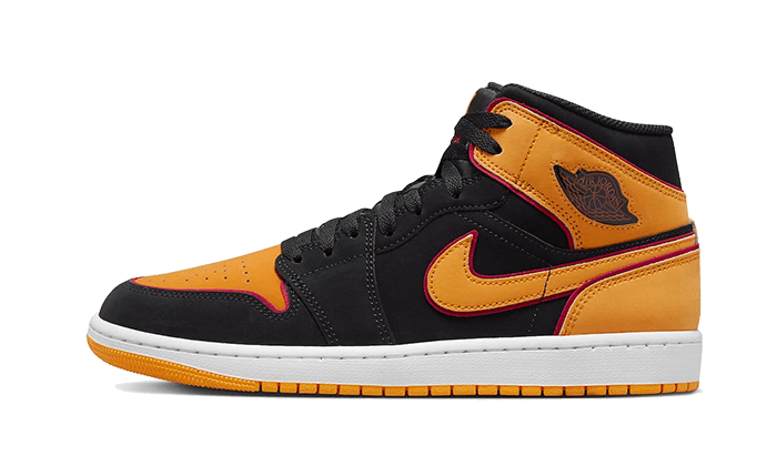 air jodan 1 Mid Fat Tongue Black Orange