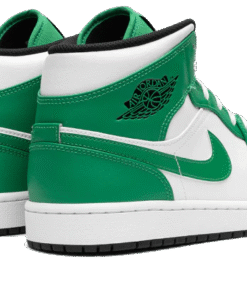 Alternative view of air jodan 1 Mid Lucky Green