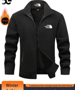 Alternative view of 2024 THE NORTH FACE-Men's Fleece Jacket - Warm, Windproof, Fashionable for Autumn and Winter | Casual Printed Collar Zipper