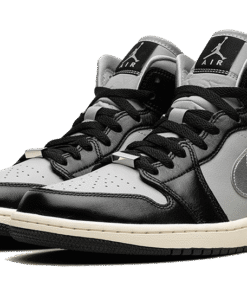 Alternative view of air jodan 1 Mid SE Black Metallic Silver