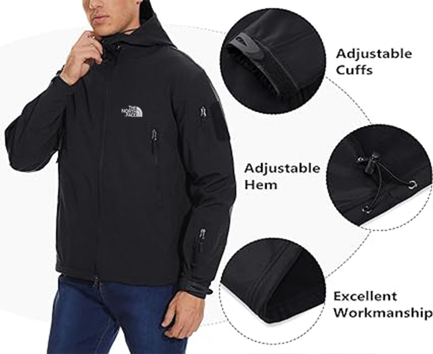 THE NORTH FACE Softshell Jacket Fleece Lining Camouflage Outdoor Coat- Men's - Image 15