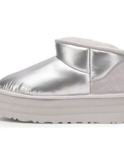 (WMNS)  Ultra Mini Platform High Shine 'Silver' 1144048-SLVR