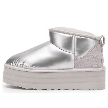 (WMNS) Ultra Mini Platform High Shine 'Silver' 1144048-SLVR