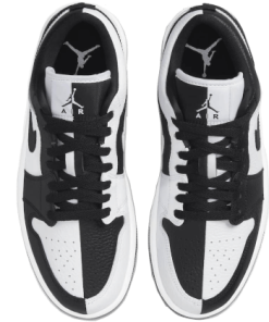 Alternative view of air jodan 1 Low SE Homage Split White Black