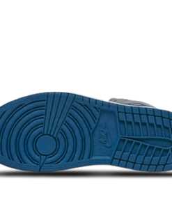 Alternative view of air jodan 1 Mid True Blue Cement (PS)