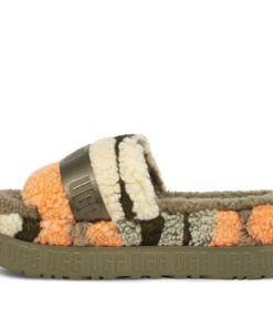 (WMNS) Fluffita Cali Collage Slipper Olive Green 1118750-OLV