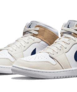 Alternative view of air jodan 1 Mid Tan Suede