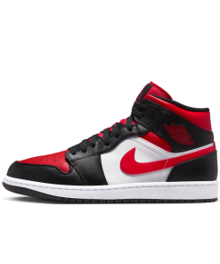air jodan 1 Mid White Black Red (2022)