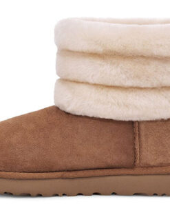 Alternative view of (WMNS)  Classic Mini Fluff Quilted Boot 'Chestnut Brown' 1098533-CHE