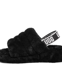 (WMNS)  Fluff Yeah Slide Thick Sole Slipper Black 1095119-BLK