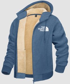 2024 THE NORTH FACE-Men's Zipper Hoodie Jacket Fleece Lined Warm Jacket for Winter