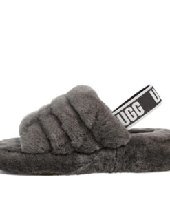 (WMNS) Fluff Yeah Slide Thick Sole Gray Slippers 1095119-CHRC