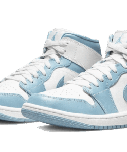 Alternative view of air jodan 1 Mid UNC (2022)