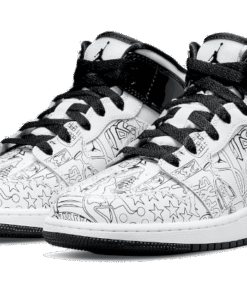 Alternative view of air jodan 1 Mid SE DIY