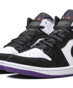 Alternative view of air jodan 1 Mid SE Purple