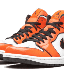 Alternative view of air jodan 1 Mid Turf Orange