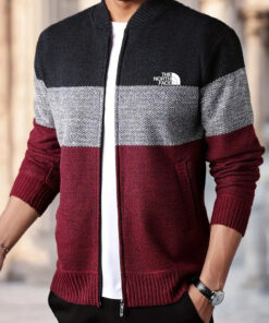 2024 THE NORTH FACE-Men's Fleece Lined Baseball Jacket Casual Fashion Outerwear Winter and Autumn Outdoor Clothing