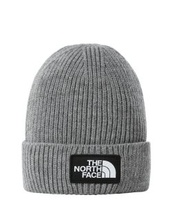 The North Face - TNF Logo Box Cuffed Beanie Medium Grey Heather - Bonnet Gris