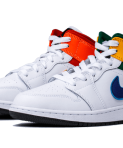 Alternative view of air jodan 1 Mid Alternate Multi-Color