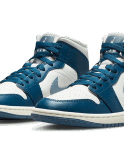Alternative view of air jodan 1 Mid French Blue