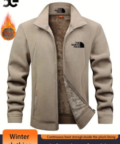 2024 THE NORTH FACE-Men's Fleece Jacket - Warm, Windproof, Fashionable for Autumn and Winter | Casual Printed Collar Zipper