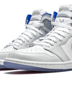 Alternative view of air jodan 1 Retro High Zoom White Racer Blue