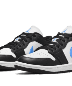 Alternative view of air jodan 1 Low Black University Blue White