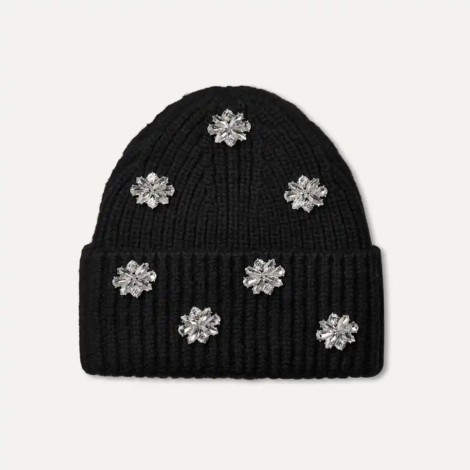 Women's Embellished Knit Cuff Beanie