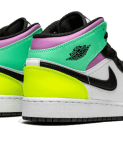 Alternative view of air jodan 1 Mid Pastel Black Toe