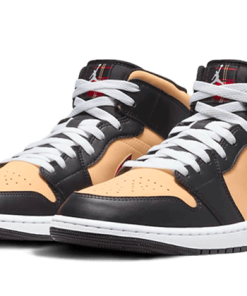 Alternative view of air jodan 1 Mid Tartan Swoosh