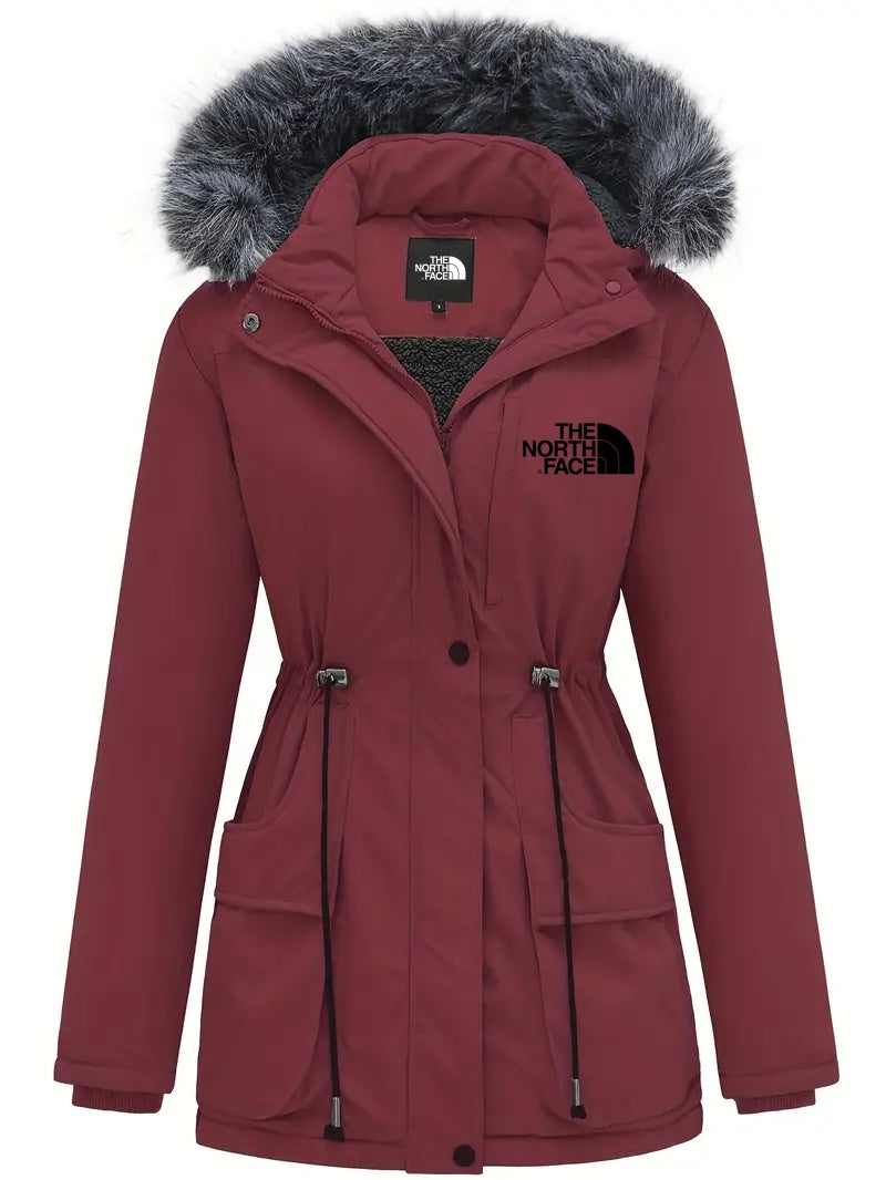 Manteau ¨¤ capuche pour femme avec bordure duveteuse et manches longues ¨C The North Face 2024 - Image 3
