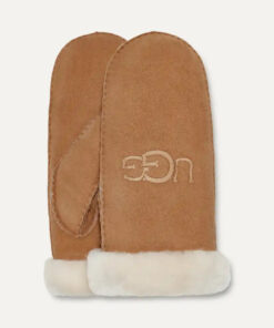 Femme Sheepskin Embroider Mitten