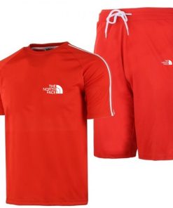 Alternative view of The North Face Men's 3-Stripes Fleece Shorts & Tee Shirt Set