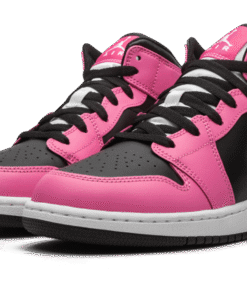 Alternative view of air jodan 1 Mid Pinksicle
