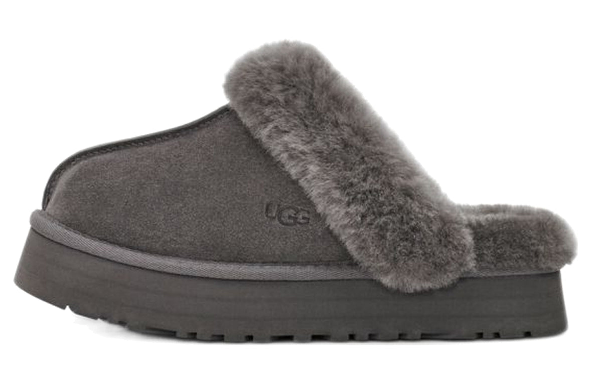 (WMNS) Disquette Fluff Gray Slippers 1122550-CHRC
