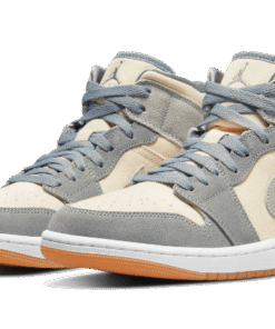 Alternative view of air jodan 1 Mid SE Coconut Milk Particle Grey