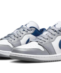 Alternative view of air jodan 1 Low Stealth French Blue