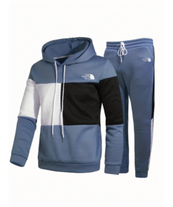 The North Face Colorblock hooded sweatshirt casual set