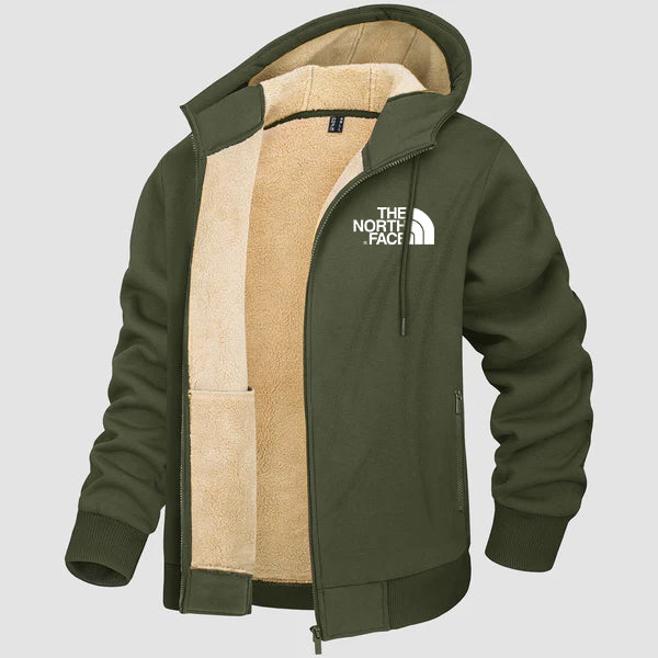 2024 THE NORTH FACE-Men's Zipper Hoodie Jacket Fleece Lined Warm Jacket for Winter - Image 7