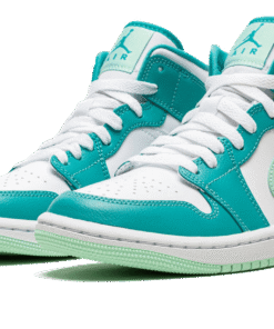 Alternative view of air jodan 1 Mid Washed Teal