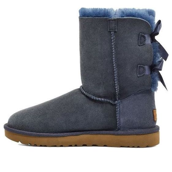 (WMNS) Bailey Bow II Boot Fleece Lined High Top Navy Blue 1016225-NAVY