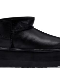 ugg Classic Ultra Mini Platform Boot Black Leather