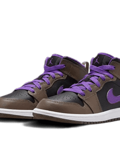 Alternative view of air jodan 1 Mid Palomino Wild Berry (PS)